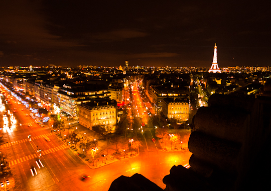 The City of Lights from the Arc de Triomphe