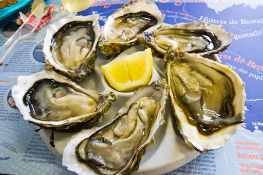 Oyster tasting in Larmor-Baden