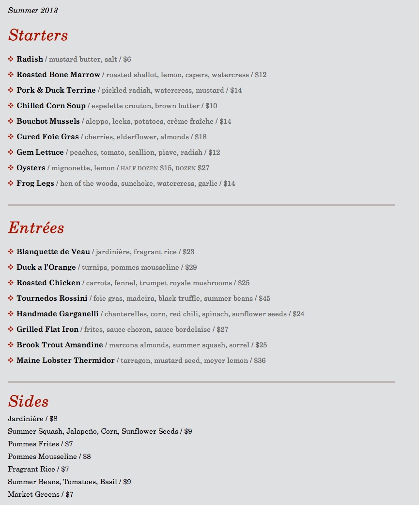 French Dining in New York: Cafe Triskell and Le Philosophe